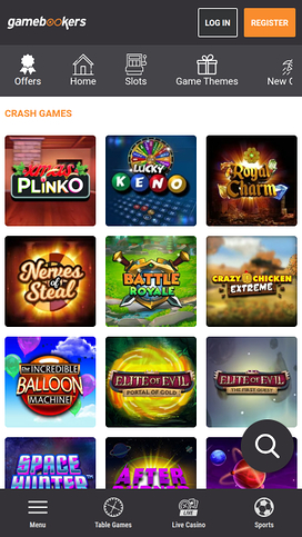 Gamebookers Mobile Crash Games