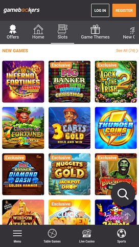 Gamebookers Mobile Games