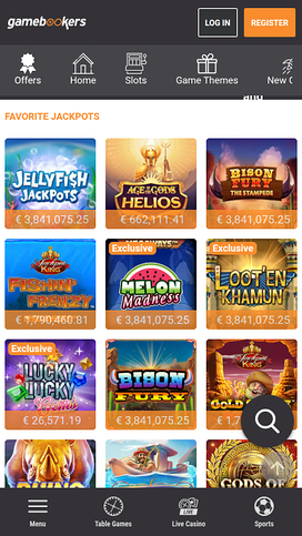 Gamebookers Mobile Jackpot