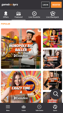 Gamebookers Mobile Live Dealer