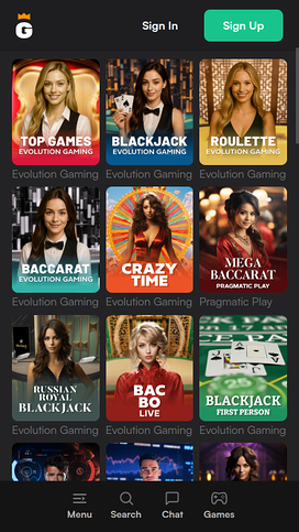 Gamegram Casino Mobile Live Dealer
