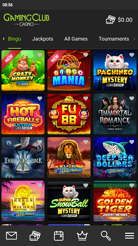 Gaming Club Casino Mobile Bingo