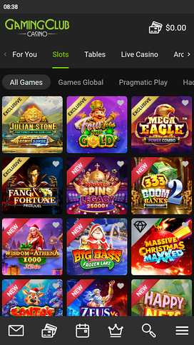 Gaming Club Casino Mobile Games