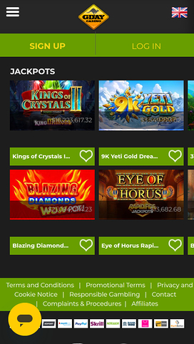 Gday Casino Mobile Jackpot