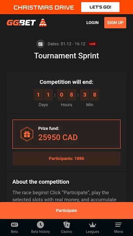 GG.bet Casino Mobile Tournament