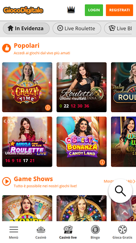 Gioco Digitale Casino Mobile Live Dealer