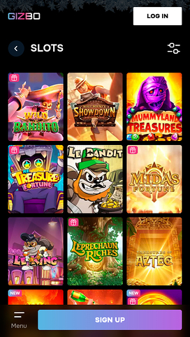 Juegos móviles de Gizbo Casino