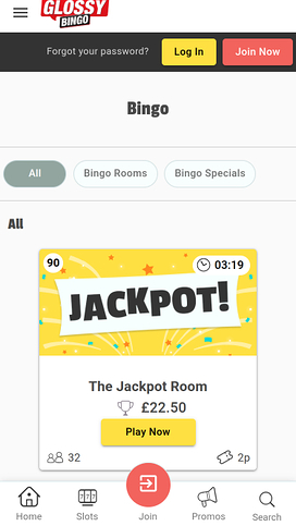 Glossy Bingo Mobile Bingo