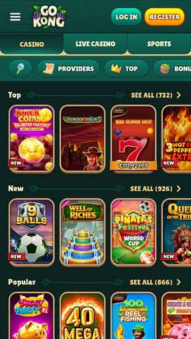 Juegos móviles de GoKong Casino