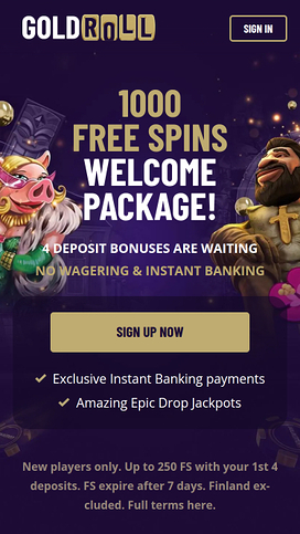 Gold Roll Mobile Homepage