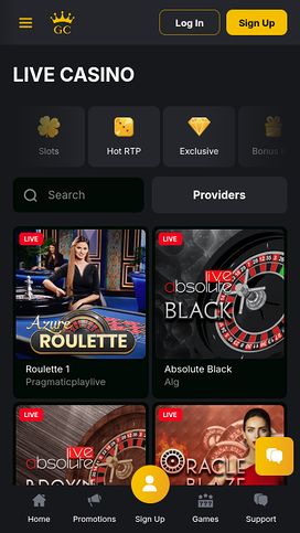 Golden Crown Casino Mobile Live Dealer