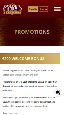 Golden Euro Casino Mobile Promotions
