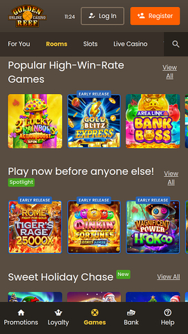 Golden Reef Casino Mobile Rooms