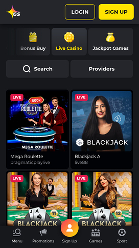 Golden Star Casino Mobile Live Dealer