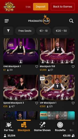 Golden Tiger Casino Mobile Live Dealer