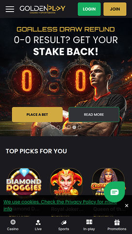 GoldenPlay Casino Homepage