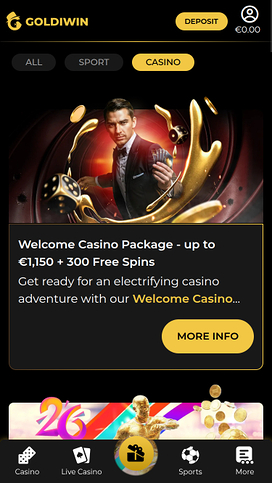 Promociones móviles del casino GoldiWin
