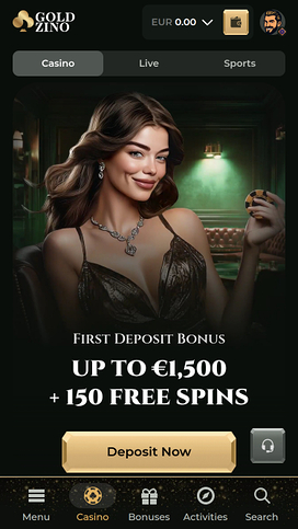 Goldzino Casino Homepage Mobile
