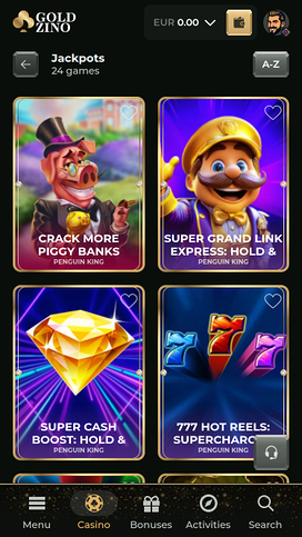 Goldzino Casino Jackpot Mobile