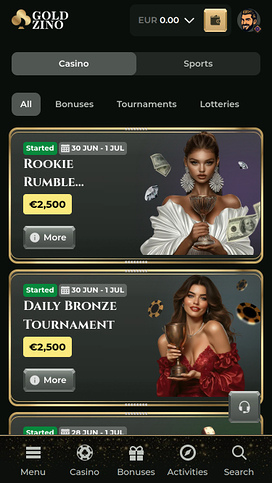 Goldzino Casino Promotions Mobile