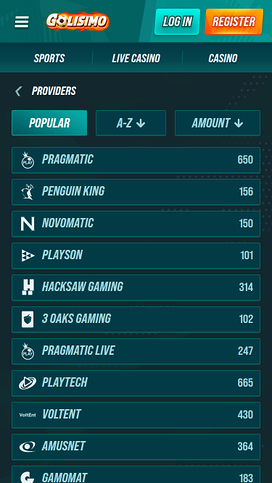 Desarrolladores de juegos móviles de Golisima Casino