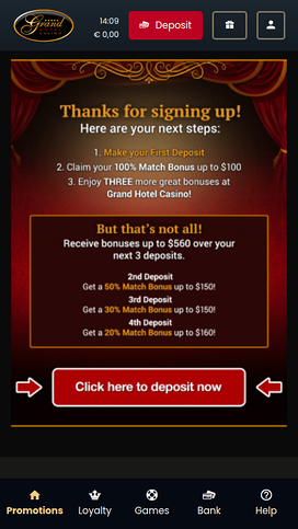 Grand Hotel Casino Mobile Promotions