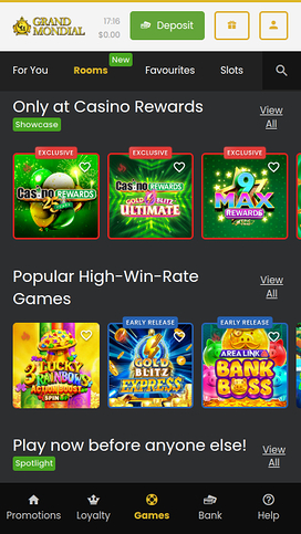 Grand Mondial Casino Mobile Rooms