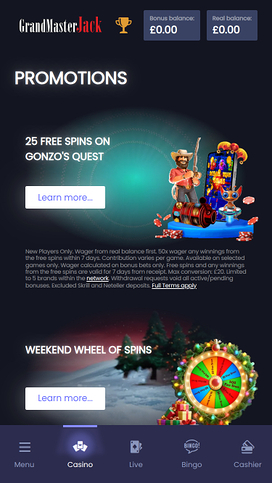 Grand Master Jack Casino Mobile Promotions