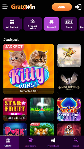 Grato Win Casino Mobile Jackpot