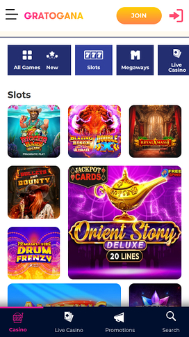Gratogana Casino Mobile Games