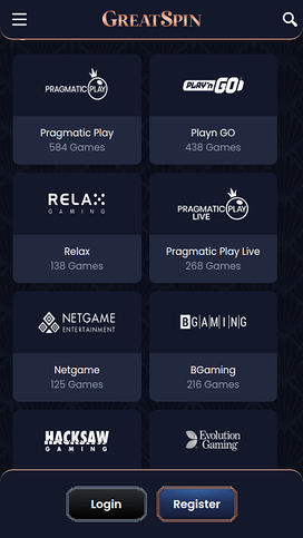 Greatspin Casino Mobile Game Developers