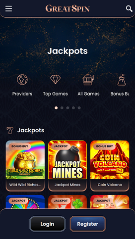 Greatspin Casino Mobile Jackpot