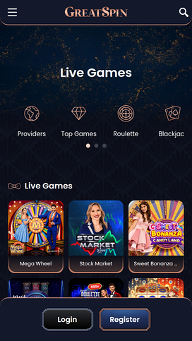 Greatspin Casino Mobile Live dealer