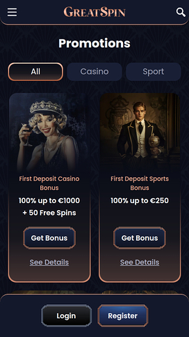 Greatspin Casino Mobile Promotions