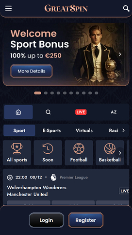 Greatspin Casino Mobile Sports
