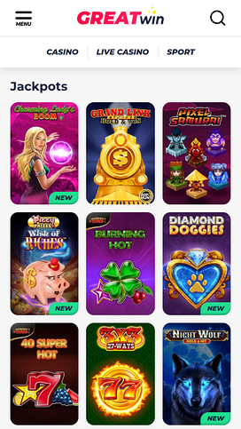 Greatwin Casino Mobile Jackpot