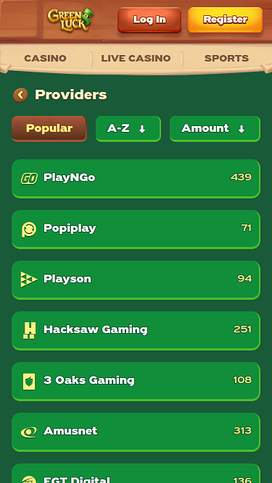 GreenLuck Casino Mobile Game Developers