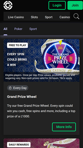 Grosvenor Casino Mobile Promotions