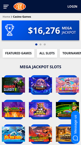 GTbets Casino Mobile Jackpot
