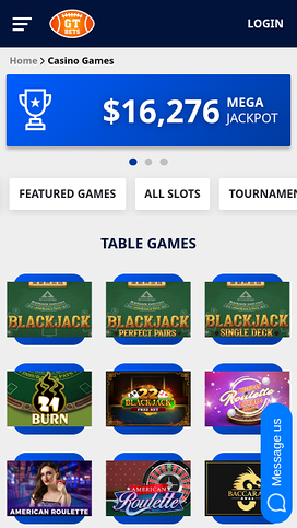 GTbets Casino Mobile live dealer