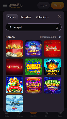 Gunsbet Casino Mobile Jackpot