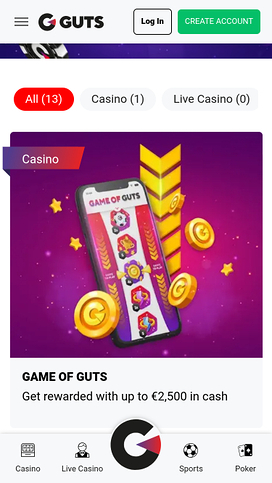 Guts Casino Mobile Promotions