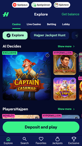 Hajper Casino Mobilspel