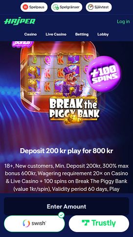 Hajper Casino Mobilkampanjer