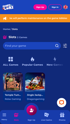 Happy Luke Casino Mobile Jackpot