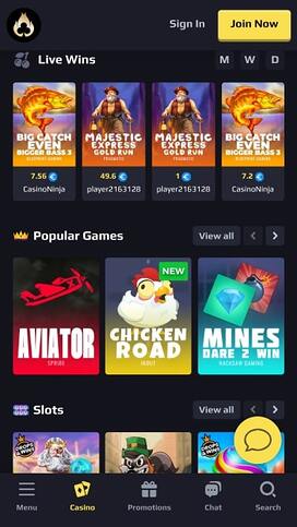 Juegos móviles de Heats Casino