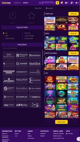 Helabet Casino Games Mobile
