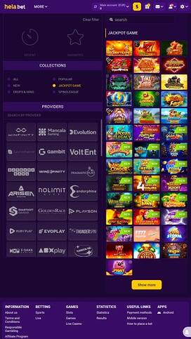Helabet Casino Jackpot Mobile