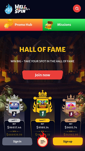 HellSpin Casino Mobile Hall of Fame
