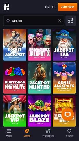 Herake Casino Jackpot Mobile
